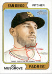 2023 Joe Musgrove Topps Heritage REAL ONE RED INK AUTO 73/74 AUTOGRAPH #ROA-JM San Diego Padres