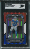 2022 Aidan Hutchinson Panini Prizm RED WHITE AND BLUE PRIZM ROOKIE RC SGC 10 #340 Detroit Lions 8062