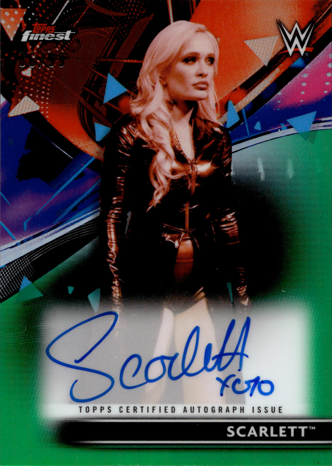 WWE Topps Finest 2021 Liv Morgan refractor online autograph card