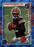 2025 Shedeur Sanders Donruss Optic BLUE ICE RATED ROOKIE 15/15 RC #203 Cleveland Browns
