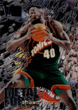 1995-96 Shawn Kemp Fleer Metal METAL FORCE Seattle Supersonics #7