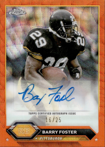 2024 Barry Foster Topps Composite Chrome ORANGE WAVE AUTOGRAPH 16/25 AUTO #TCA-BFO Pittsburgh Steelers
