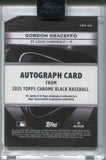 2025 Gordon Graceffo Topps Chrome Black ROOKIE AUTO AUTOGRAPH RC #CBA-GG St. Louis Cardinals