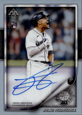 2022 Julio Rodriguez Topps Transcendent VIP ROOKIE AUTO 21/25 AUTOGRAPH RC #TVIPA-3 Seattle Mariners