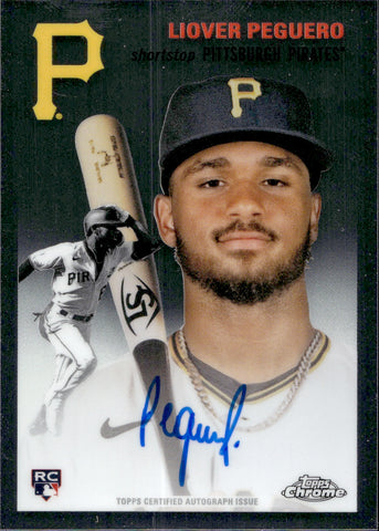 2023 Liover Peguero Topps Chrome Platinum Anniversary ROOKIE AUTO AUTOGRAPH RC #CPA-LP Pittsburgh Pirates