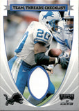 1999 Barry Sanders Playoff Momentum SSD TEAM THEADS CHECKLIST JERSEY #TTC22 Detroit Lions