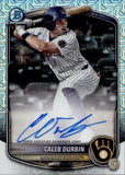 2025 Caleb Durbin Bowman Chrome PROSPECT MEGA BOX AUTO AUTOGRAPH #BMA-CDU Milwaukee Brewers