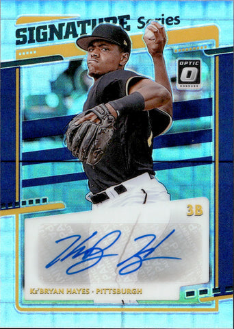 2020 Ke'Bryan Hayes Donruss Optic SIGNATURE SERIES BLUE PANDORA AUTO 11/25 AUTOGRAPH #SS-KH Pittsburgh Pirates