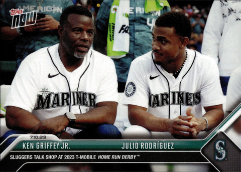 2023 Ken Griffey Jr. Julio Rodriguez Topps Now SLUGGERS TALK SHOP #559 Seattle Mariners 2