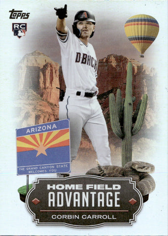 2023 Corbin Carroll Topps HOME FIELD ADVANTAGE ROOKIE RC #HA-15 Arizona Diamondbacks