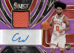 2019-20 Coby White Panini Select PURPLE ROOKIE JERSEY AUTO 85/99 AUTOGRAPH RELIC RC #RJA-CBW Chicago Bulls