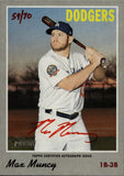 2019 Max Muncy Topps Heritage REAL ONE RED INK AUTO 59/70 AUTOGRAPH #ROA-MMU Los Angeles Dodgers
