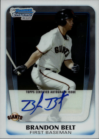 2011 Brandon Belt Bowman Chrome 1ST BOWMAN AUTO AUTOGRAPH #BCP93 San Francisco Giants
