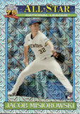 2026 Jacob Misiorowski Topps SERIES 2 SILVER PACK CHROME 1991 DESIGN ALL-STAR MOJO REFRACTOR ROOKIE RC #91ASC-49 Milwaukee Brewers