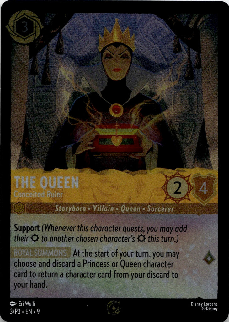Disney Lorcana The Queen Fabled PROMO CARD #3/P3 Disney Lorcana The Queen Fabled PROMO CARD #3/P3