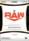 2024 Kofi Kingston Panini Select BLUE AUTO 30/49 AUTOGRAPH #SG-KKG Monday Night Raw