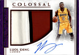 2016-17 Luol Deng Panini National Treasures COLLOSSAL JUMBO PATCH AUTO 01/25 AUTOGRAPH RELIC #30 Los Angeles Lakers