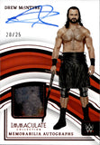 2023 Drew McIntyre Panini Immaculate RUBY RED SHIRT AUTO 20/25 AUTOGRAPH RELIC #MA-DMT Monday Night Raw