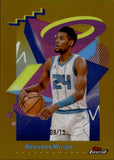 2024-25 Brandon Miller Topps Finest RARE GOLD REFRACTOR 08/15 #209 Charlotte Hornets