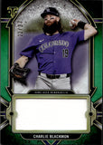 2024 Charlie Blackmon Topps Triple Threads EMERALD GREEN JERSEY 22/27 RELIC RC #SJR-CBL Colorado Rockies