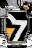 2019-20 Kris Letang Upper Deck Premier MEGA PATCH CHEST LOGO 13/35 RELIC #PMP-KL Pittsburgh Penguins