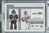 2024 Aaron Rodgers Joe Namath Panini Exinance DUAL AUTO JERSEY NUMBER 08/10 AUTOGRAPH #DA-NYJ New York Jets