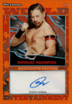 2021 Shinsuke Nakamura Topps Chrome Slam Attax WWE ORANGE REFRACTOR AUTO 04/25 AUTOGRAPH #A-SN Monday Night Raw