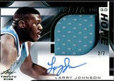 2025 Larry Johnson Leaf Trinity GO BIG OR GO HOME GAME-USED JERSEY AUTOGRAPH 2/7 AUTO #GB-LJ1 Charlotte Hornets