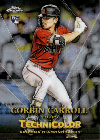 2023 Corbin Carroll Topps Chrome TOPPS IN TECHNICOLOR ROOKIE RC #TT-9 Arizona Diamondbacks 2