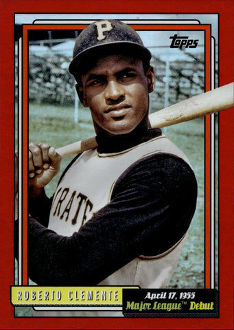 2022 Roberto Clemente Topps Archives 1992 MLB DEBUT RED FOIL 24/25 #378 Pittsburgh Pirates HOF