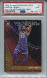 2019-20 LeBron James Donruss Optic RED ALL CLEAR FOR TAKEOFF 08/99 PSA 9 #2 Los Angeles Lakers 0078