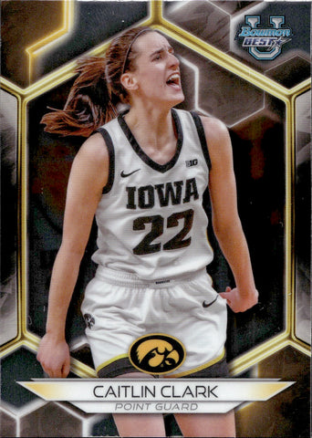 2023-24 Caitlin Clark Bowman University Best ROOKIE RC #30 Indiana Fever