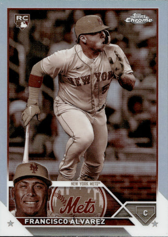 2023 Francisco Alvarez Topps Chrome SEPIA REFRACTOR ROOKIE RC #203 New York Mets 1