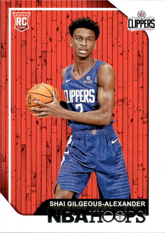 2018-19 Shai Gilgeous-Alexander Panini NBA Hoops ROOKIE RC #262 Los Angeles Clippers 1