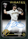 2024 Jared Triolo Topps Chrome AUTOGRAPH ROOKIE AUTO RC #RA-JTR Pittsburgh Pirates