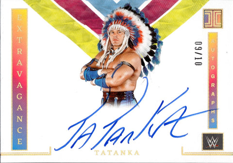 2023 Tatanka Panini Impeccable EXTRAVAGANCE GOLD AUTO 09/10 AUTOGRAPH #EA-TTK WWE Legend