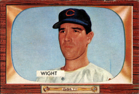 1955 Bill Wight Bowman #312 Cleveland Indians BV $20