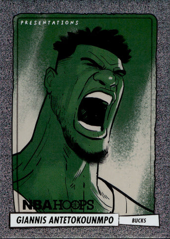 2023-24 Giannis Antetokounmpo Panini NBA Hoops PRESENTATIONS #6 Milwaukee Bucks