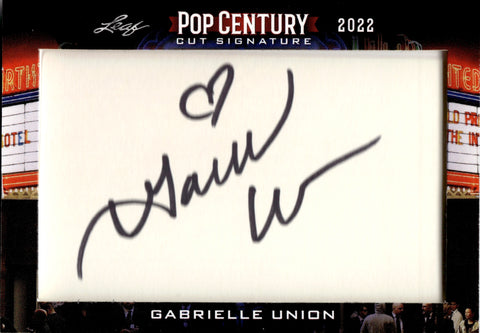 2022 Gabrielle Union Leaf Pop Century CUT AUTO AUTOGRAPH #PCC-GU1 Bad Boys