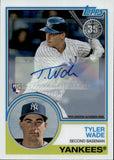 2018 Tyler Wade Topps SILVER PACK 1983 DESIGN CHROME AUTOGRAPH ROOKIE REFRACTOR 49/99 AUTO RC #97 New York Yankees