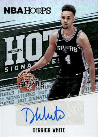 2017-18 Derrick White Panini NBA Hoops HOT SIGNATURE ROOKIE AUTO AUTOGRAPH RC #HSR-DW San Antonio Spurs