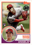 2018 Shohei Ohtani Topps Update Series 1983 DESIGN ROOKIE RC #83-2 Anaheim Angels 1