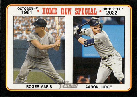 2023 Aaron Judge Roger Maris Topps Heritage HOME RUN SPECIAL #100 New York Yankees
