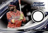 2023 Michael Harris II Topps Update Series ROOKIE BLACK MAJOR LEAGUE MATERIAL JERSEY 199/199 RELIC #MLM-MH Atlanta Braves
