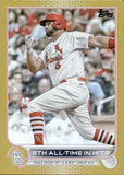 2022 Albert Pujols Topps UPDATE SERIES GOLD FOIL 9TH ALL-TIME IN HITS #US313 St. Louis Cardinals