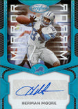 2023 Herman Moore Panini Certified MIRROR TEAL AUTO 17/25 AUTOGRAPH #MS64 Detroit Lions
