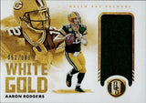 2021 Aaron Rodgers Panini Gold Standard WHITE GOLD JERSEY 052/199 RELIC #WG-AR Green Bay Packers