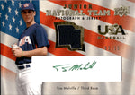 2008 Tim Melville Upper Deck USA Baseball National Team JERSEY GREEN INK AUTO 02/10 AUTOGRAPH RELIC #UE-12 Cincinnati Reds