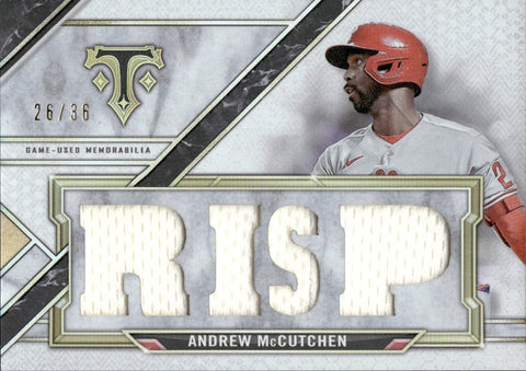 2021 Andrew McCutchen Topps Triple Threads JERSEY 26/36 RELIC #TTR-MCC4 Philadelphia Phillies