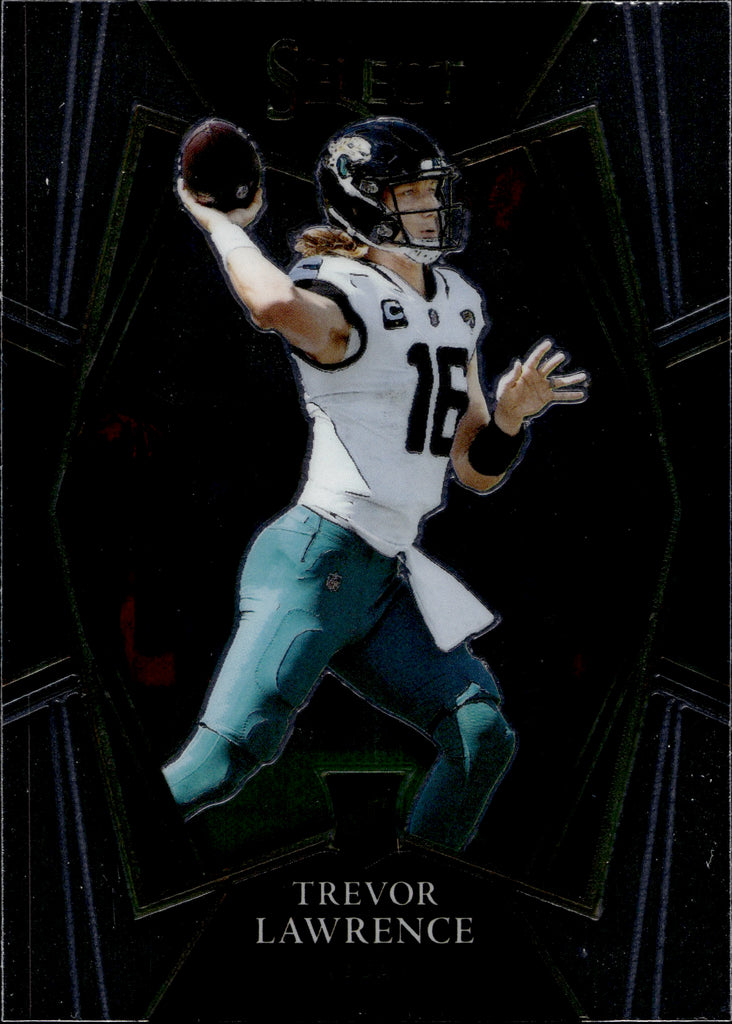 TREVOR LAWRENCE JACKSONVILLE JAGUARS ROOKIE CARD JERSEY #16 CLEMSON RC 2021  Leaf